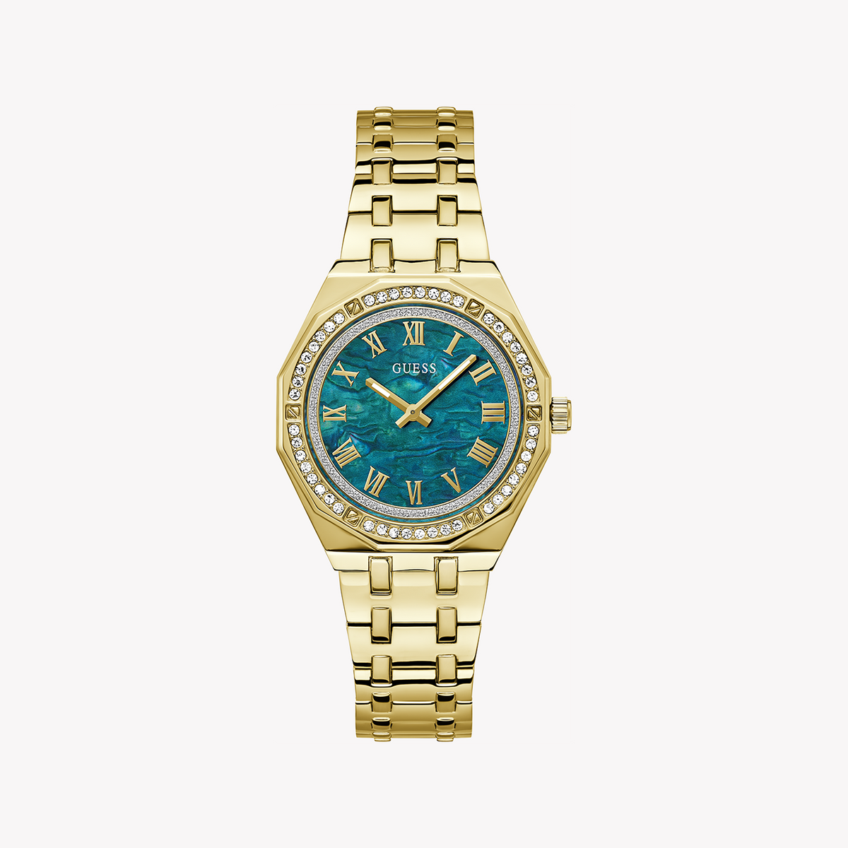 GUESS GW0770L2 - TURQUOISE GLAM - EYE-CATCHING GOLD STAINLESS STEEL WOMEN'S WATCH