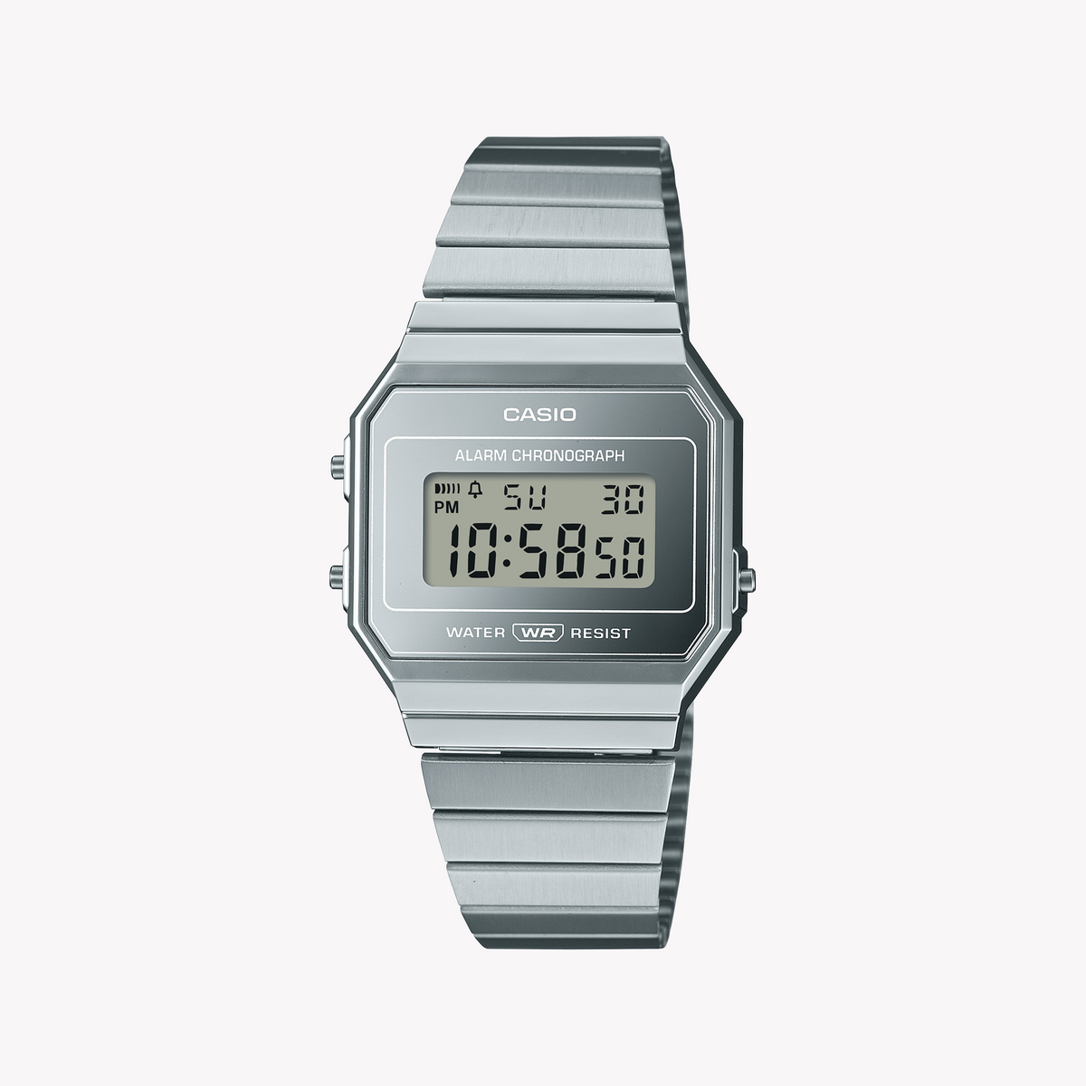 CASIO A700WEV-7ADF - SPORTY ELEGANCE DIGITAL TIMEPIECE WITH STAINLESS STEEL BAND