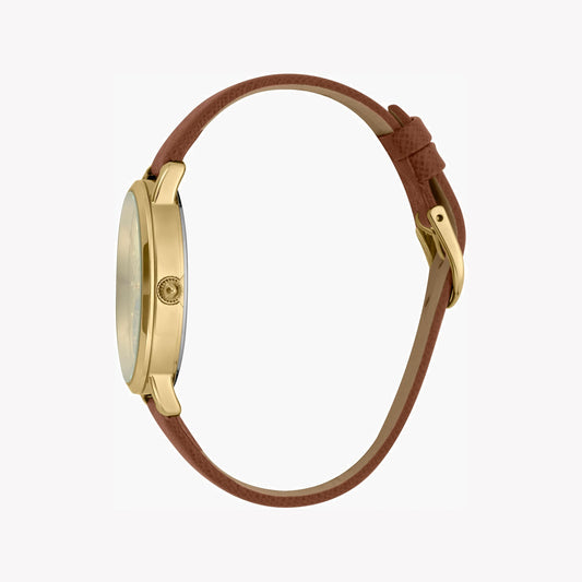 JUST CAVALLI Women's Watch with Gold Stainless Steel Case and Brown Leather Band-i-Watch-2