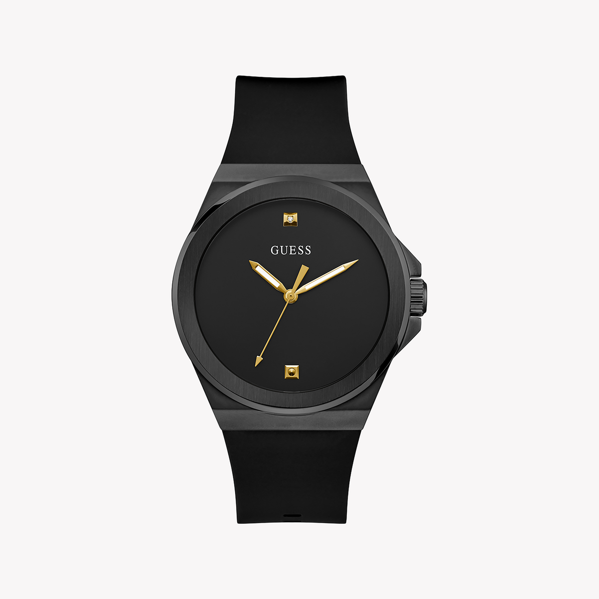 GUESS GW0790G2 BOLD BLACK BEAUTY - STYLISH WOMEN'S WATCH WITH SLEEK SILICONE BAND