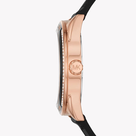 MICHAEL KORS MK7266 ROSE GOLD STATEMENT - ELEGANT WOMEN'S WATCH WITH BLACK DIAL & LEATHER BAND-i-Watch-2