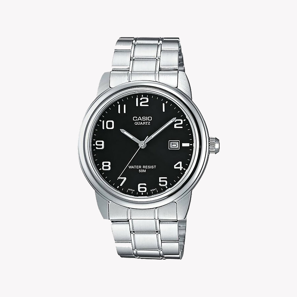 MTP-1221A-1AVEG - ELEGANT TIMEPIECE FOR MEN: CLASSIC STAINLESS STEEL WITH MODERN FUNCTIONALITY