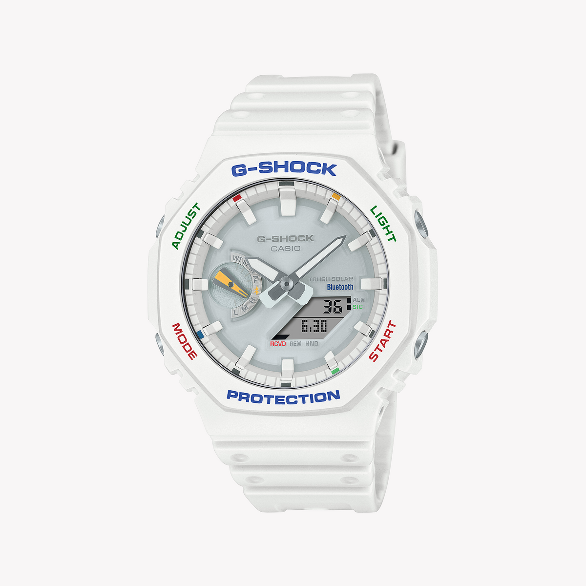 CASIO G-SHOCK GA-B2100FC-7ADR - VIBRANT ADVENTURER MEN'S WATCH with White Resin Band and Rugged Style