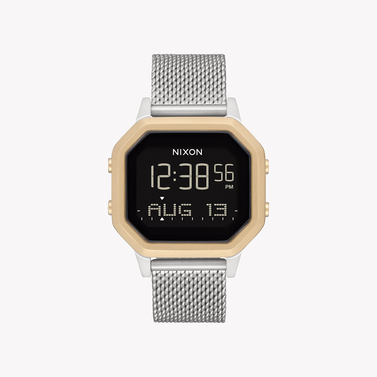 NIXON A1272-1431 BOLD CHARM - LUXE SILVER & GOLD DIGITAL WOMEN'S WATCH