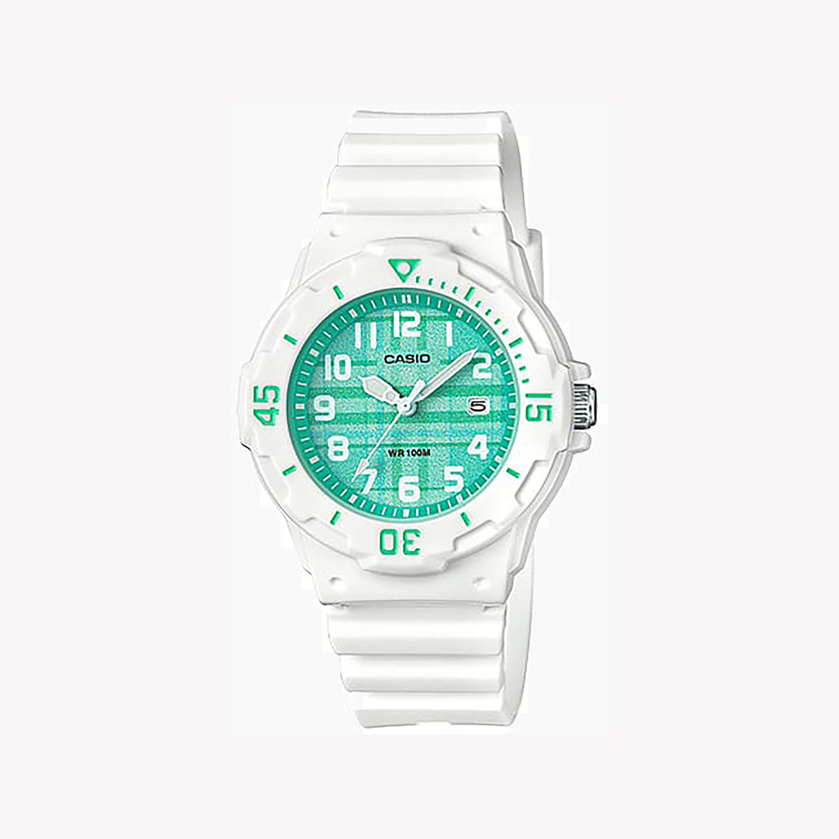 CASIO Women's Watch with White Resin Case and White Resin Band