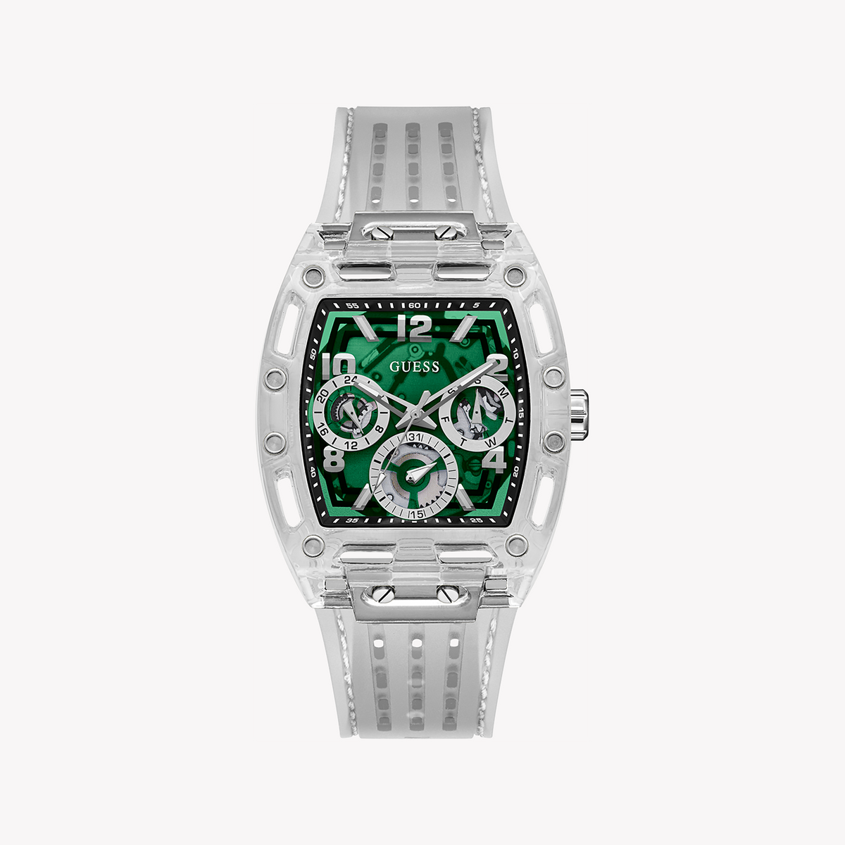 GUESS GW0499G8 BOLD GREEN DIAL - MODERN SILVER TIMEPIECE FOR MEN