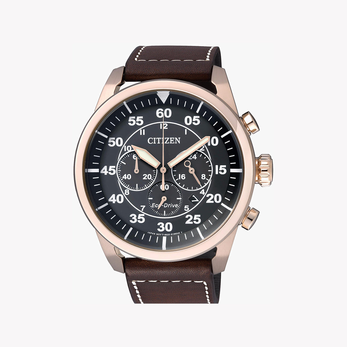 CITIZEN CA4213-00E ECO-DRIVE - ELEGANT GOLD & BROWN MEN'S CHRONOGRAPH WATCH