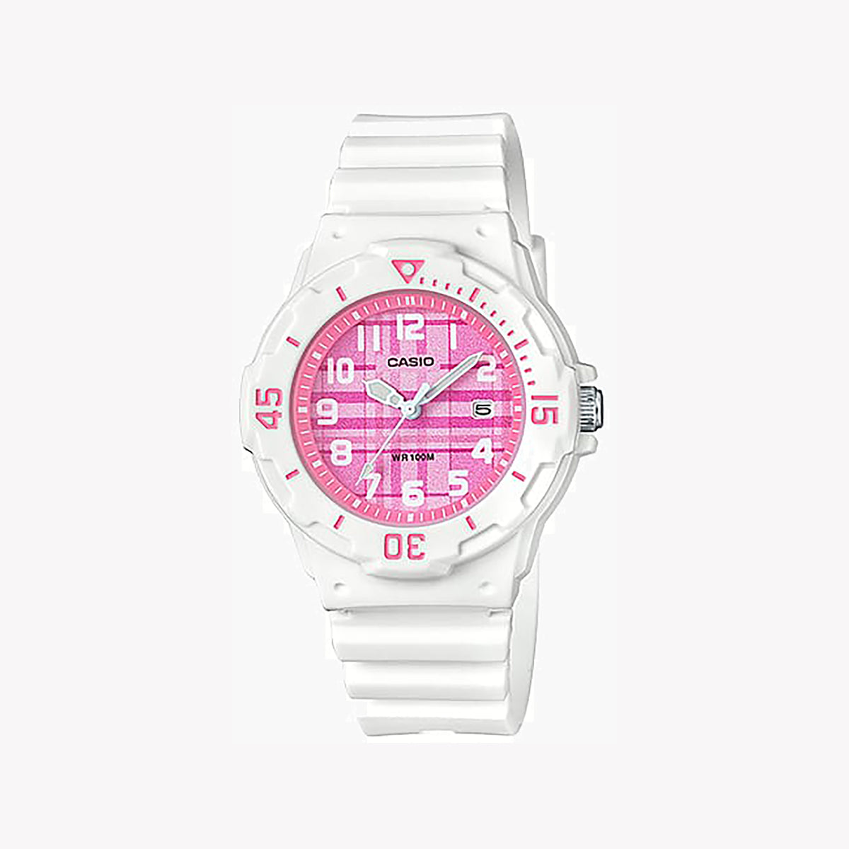 CASIO Women's Watch with White Resin Case and White Resin Band