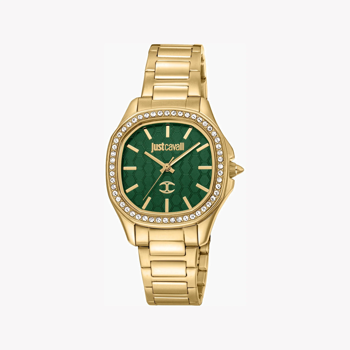 JUST CAVALLI Women's Watch with Gold Stainless Steel Case and Gold Stainless Steel Band