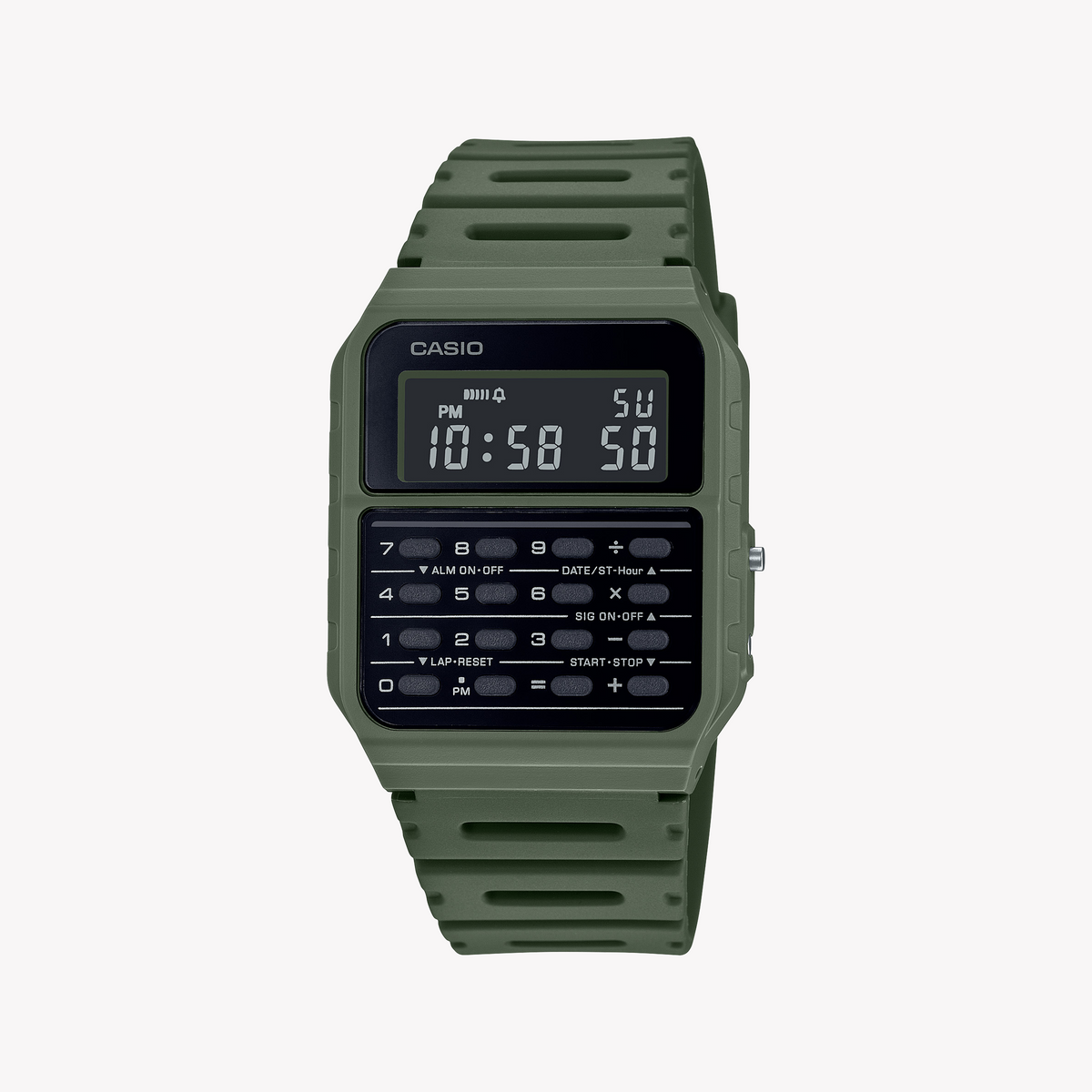 CASIO CA-53WF-3BDF ADVENTURE READY - STYLISH GREEN DIGITAL MEN'S WATCH with Calculator & Stopwatch