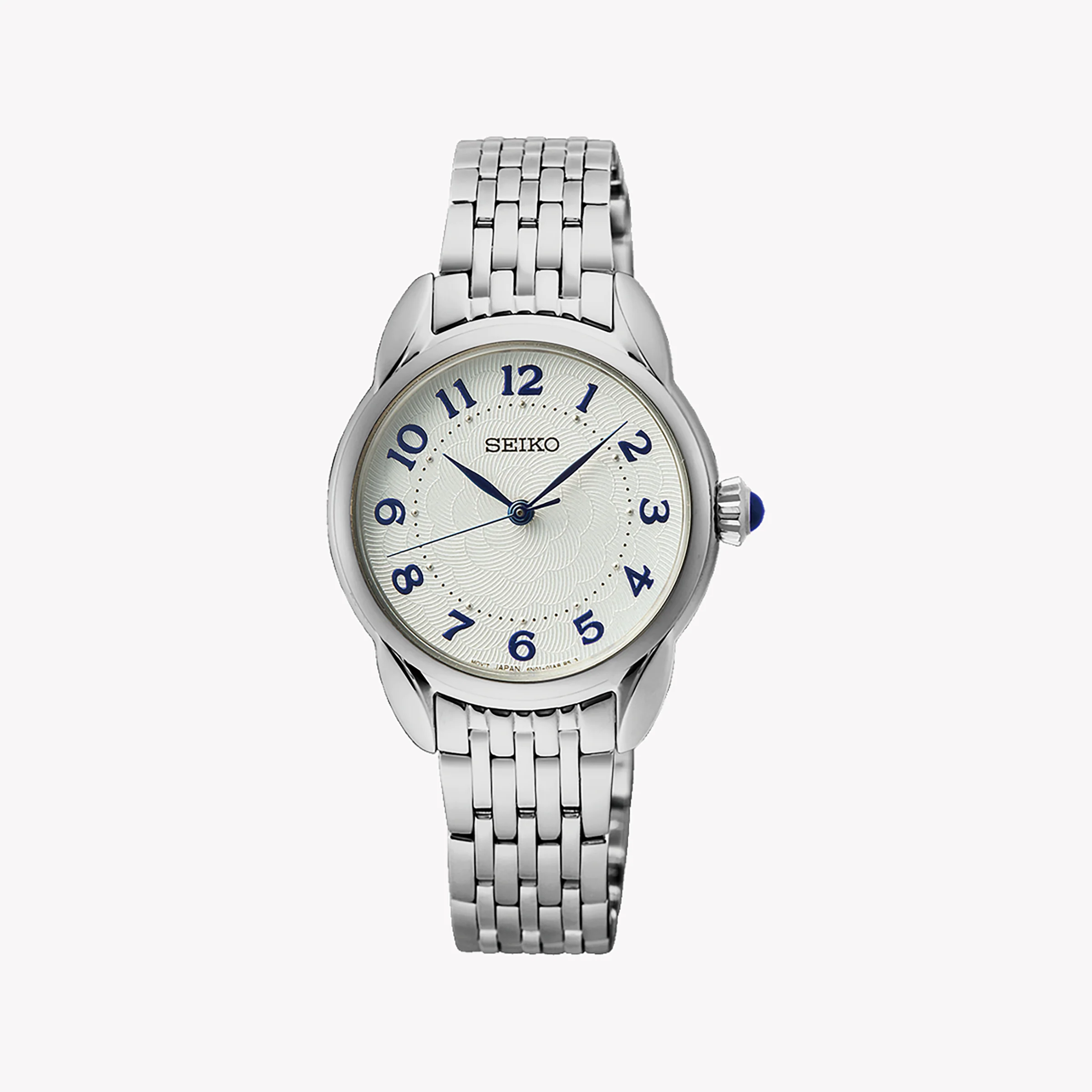 Seiko Women's Silver Stainless Steel Watch, White Dial Sur561p1