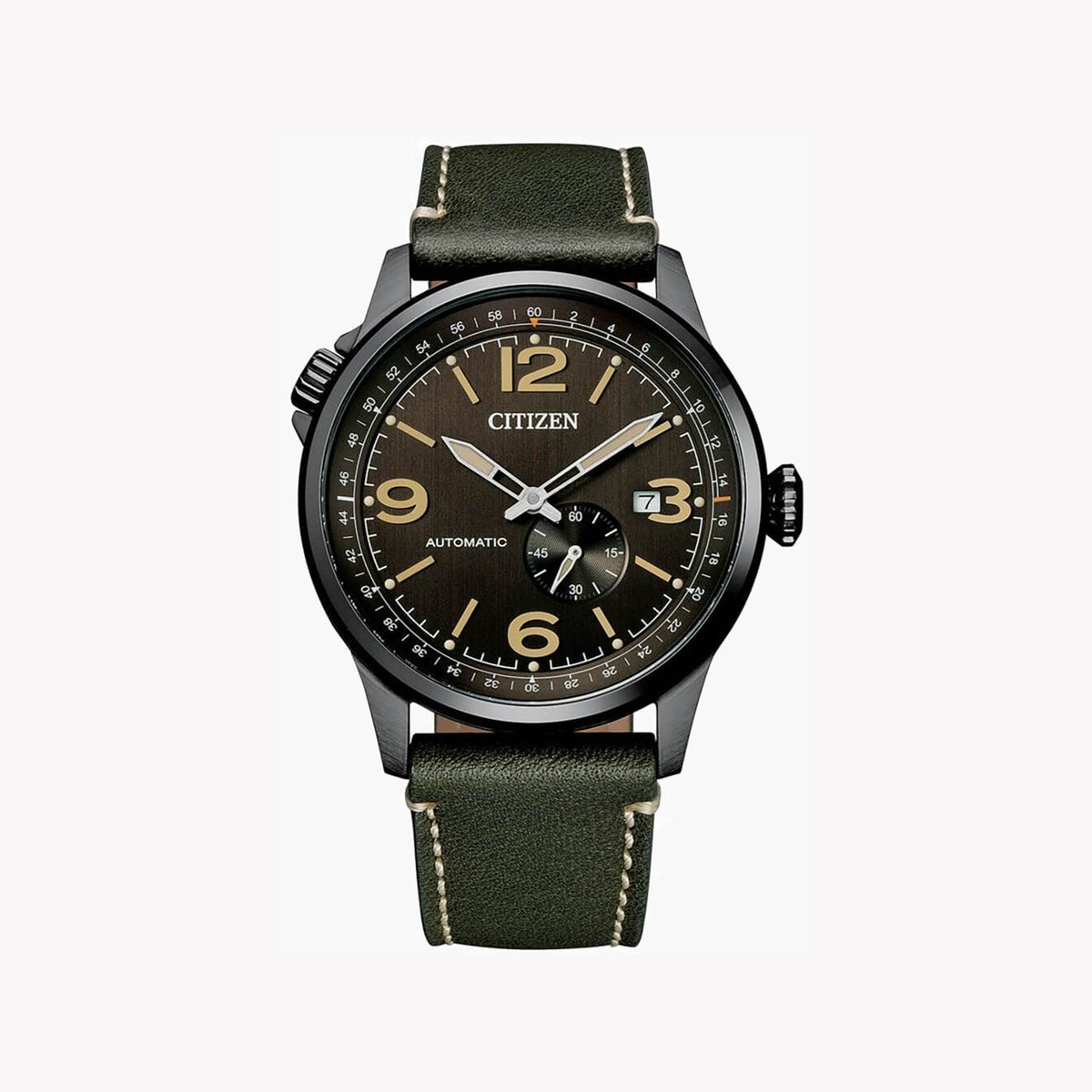 CITIZEN NJ0147-18X BOLD ELEGANCE - AUTOMATIC TIMEPIECE WITH OLIVE LEATHER BAND