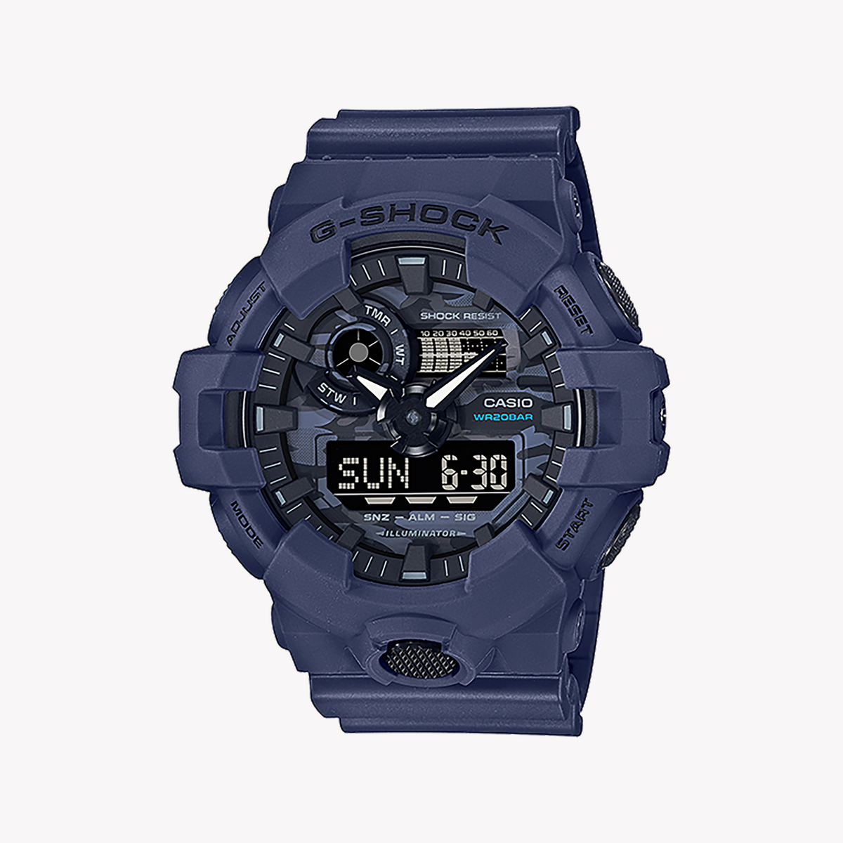 CASIO G-SHOCK GA-700CA-2ADR BLUE CAMO - MEN'S BOLD ADVENTURE TIMEPIECE