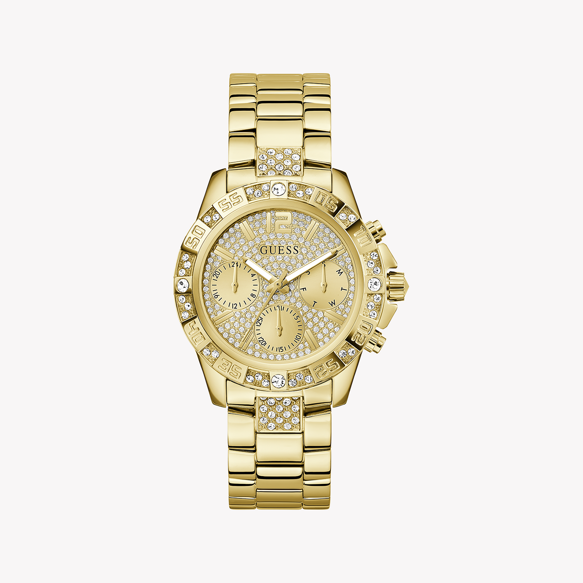 GUESS GW0771L2 - ELEGANT GOLD TIMEPIECE - STUNNING CHAMPAGNE DIAL - WOMEN'S WATCH