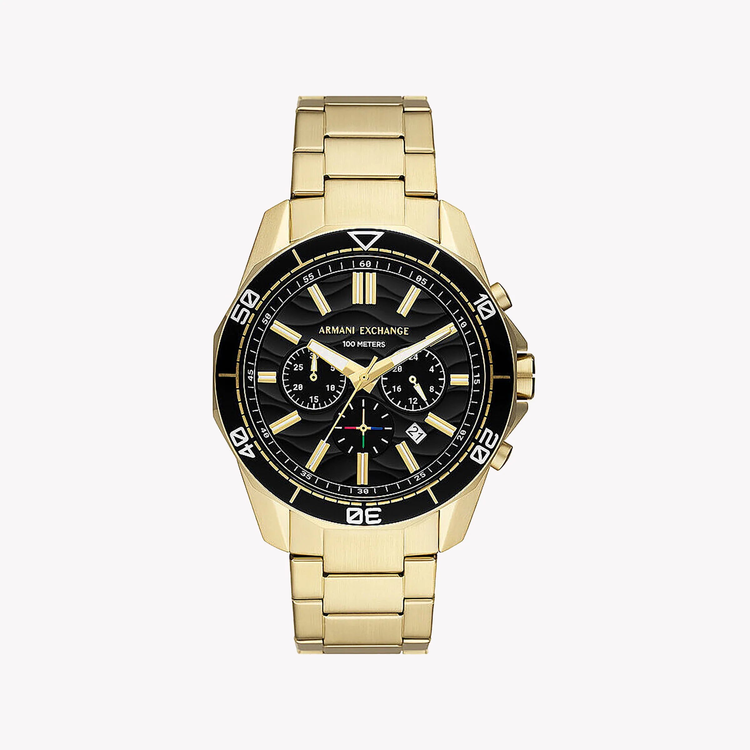Armani Exchange Men's Gold Watch, Black Dial Ax1958 – i-Watch