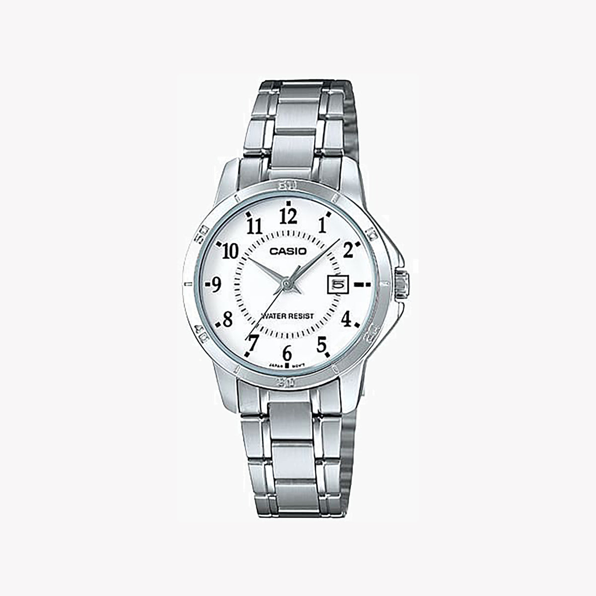 CASIO Women's Watch with Silver Stainless Steel Case and Silver Stainless Steel Band