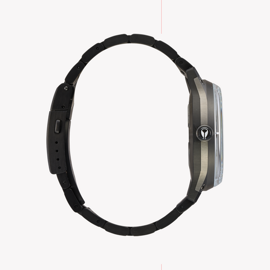 NIXON A1294-1420 BOLD ADVENTURE - STYLISH GREY STAINLESS STEEL MEN'S WATCH with BLACK DIAL-i-Watch-2