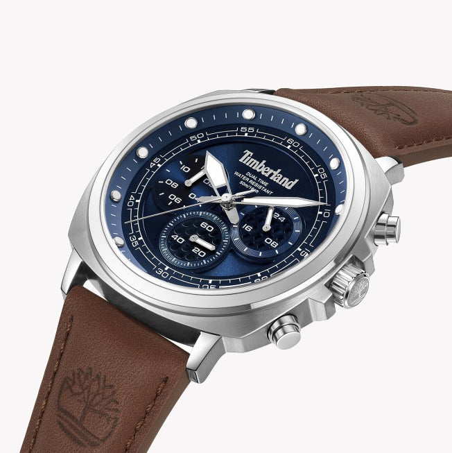 TIMBERLAND TDWGF0042002 RUGGED ADVENTURE - MEN'S STYLISH WATCH WITH LEATHER BAND & BLACK DIAL