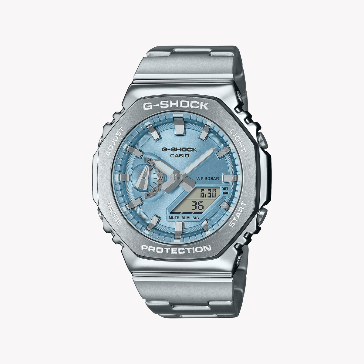 CASIO G-SHOCK GM-2110D-2AER - UNSTOPPABLE PERFORMANCE MEN’S WATCH WITH BLUE DIAL & STAINLESS STEEL BAND
