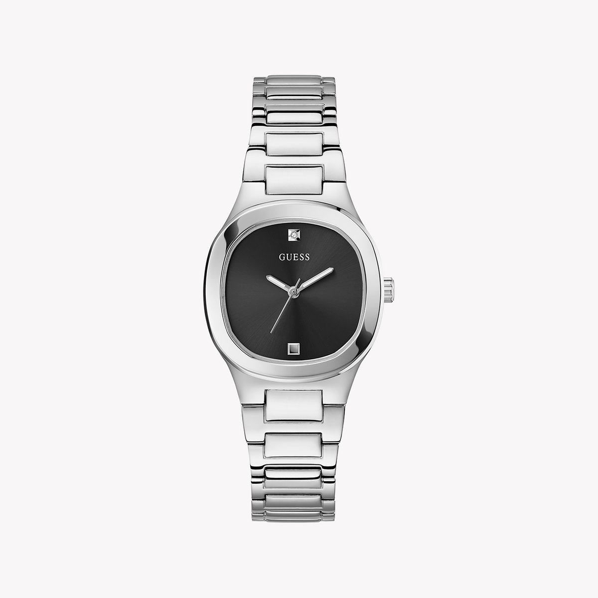 GUESS GW0615L1 SILVER ELEGANCE - STYLISH WOMEN'S WATCH WITH BLACK DIAL & STAINLESS STEEL BAND
