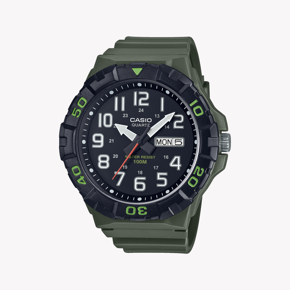 CASIO MRW-210H-3AVDF SPORTY STYLE - MEN'S ADVENTURE-READY TIMEPIECE IN GREEN & BLACK