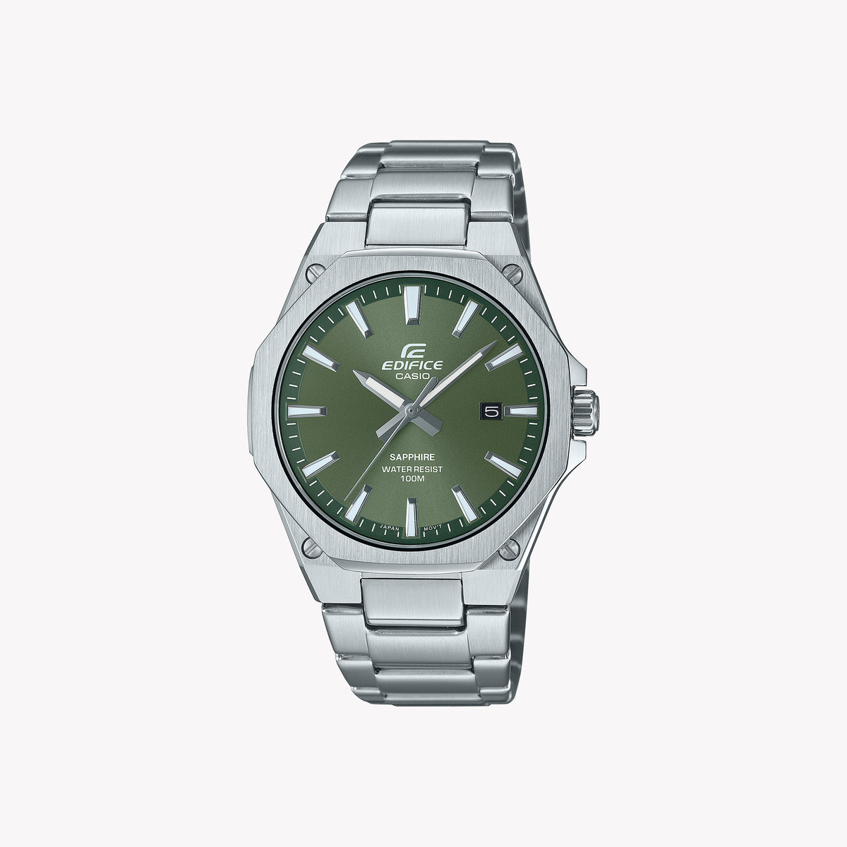 CASIO EFR-S108D-3AVUEF - TIMELESS ELEGANCE MEN'S WATCH WITH SILVER STAINLESS STEEL AND GREEN DIAL