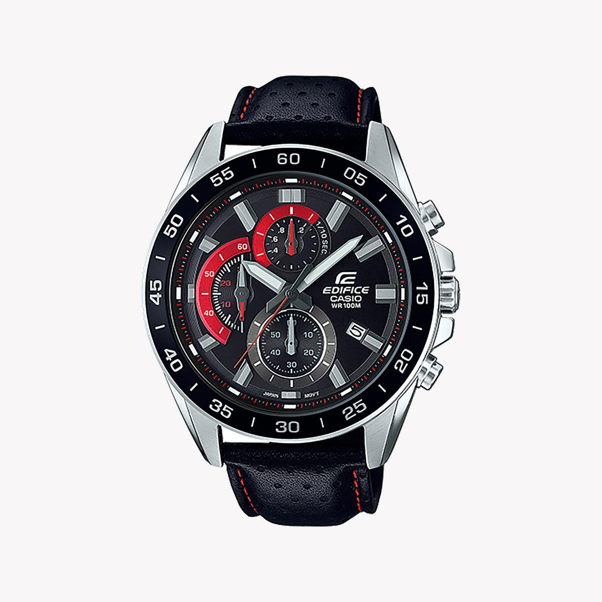 CASIO EDIFICE EFV-550L-1AVUDF - SPORTY ELEGANCE MEN'S WATCH WITH LEATHER BAND AND ACCURATE TIMEKEEPING