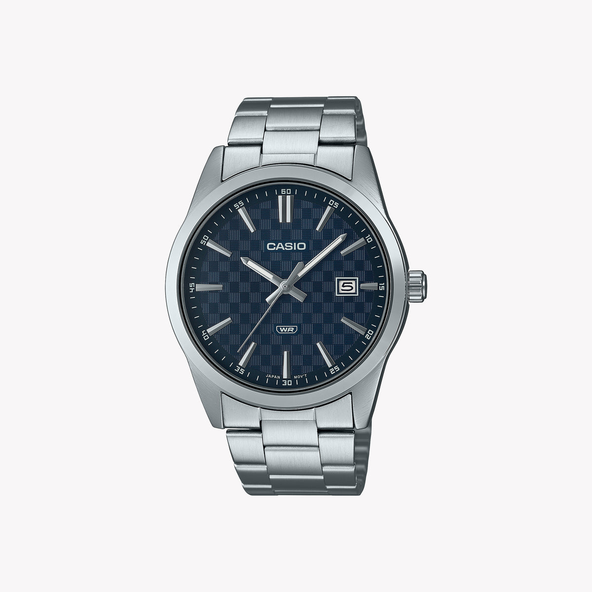 CASIO MTP-VD03D-2A - ADVENTURER'S CHOICE MEN'S WATCH WITH STYLISH BLUE DIAL AND STAINLESS STEEL BAND