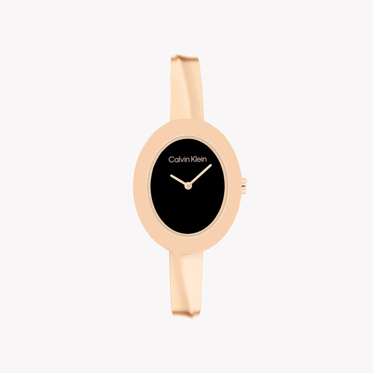 CK CALVIN KLEIN ROSE GOLD ELEGANCE - SOPHISTICATED WOMEN'S WATCH WITH BLACK DIAL & STAINLESS STEEL BAND