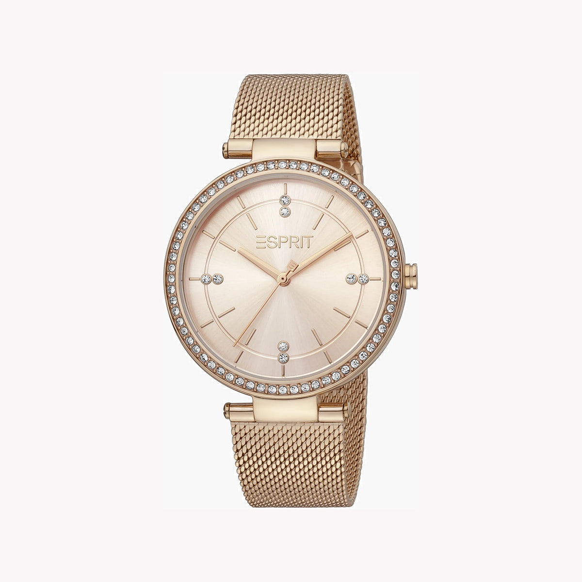 ESPRIT Women's Watch with Rose Gold Stainless Steel Case and Rose Gold Stainless Steel Band