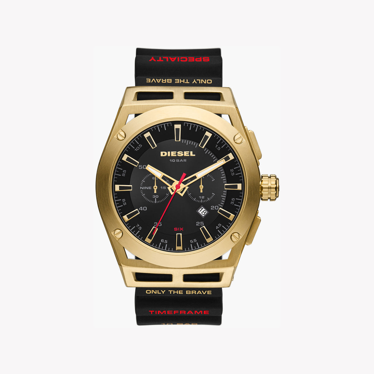 DIESEL DZ4546 ADVENTURE CHRONO - BOLD GOLD & BLACK MEN'S WATCH FOR EXPLORERS