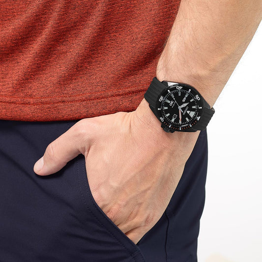 CITIZEN BM7455-11E DYNAMIC SOPHISTICATION - Men's Eco-Drive Watch with Stylish Silver Case and Sporty Black Band-i-Watch-2