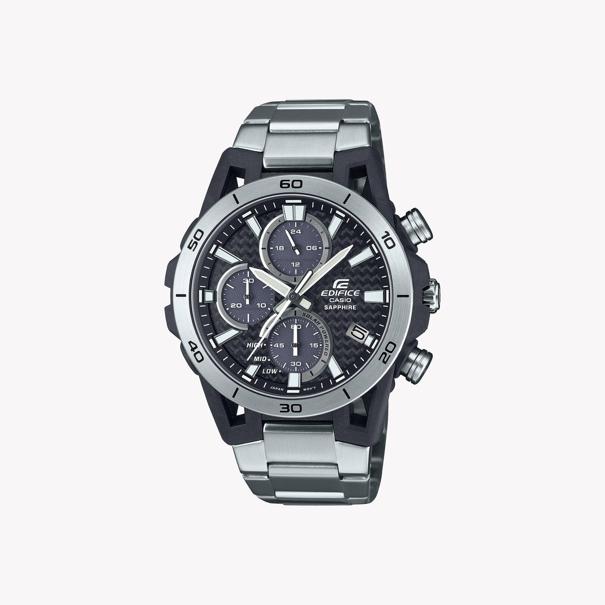 EDIFICE EFS-S640D-1AVUEF - DYNAMIC VERSATILITY IN BLACK & SILVER MEN'S WATCH