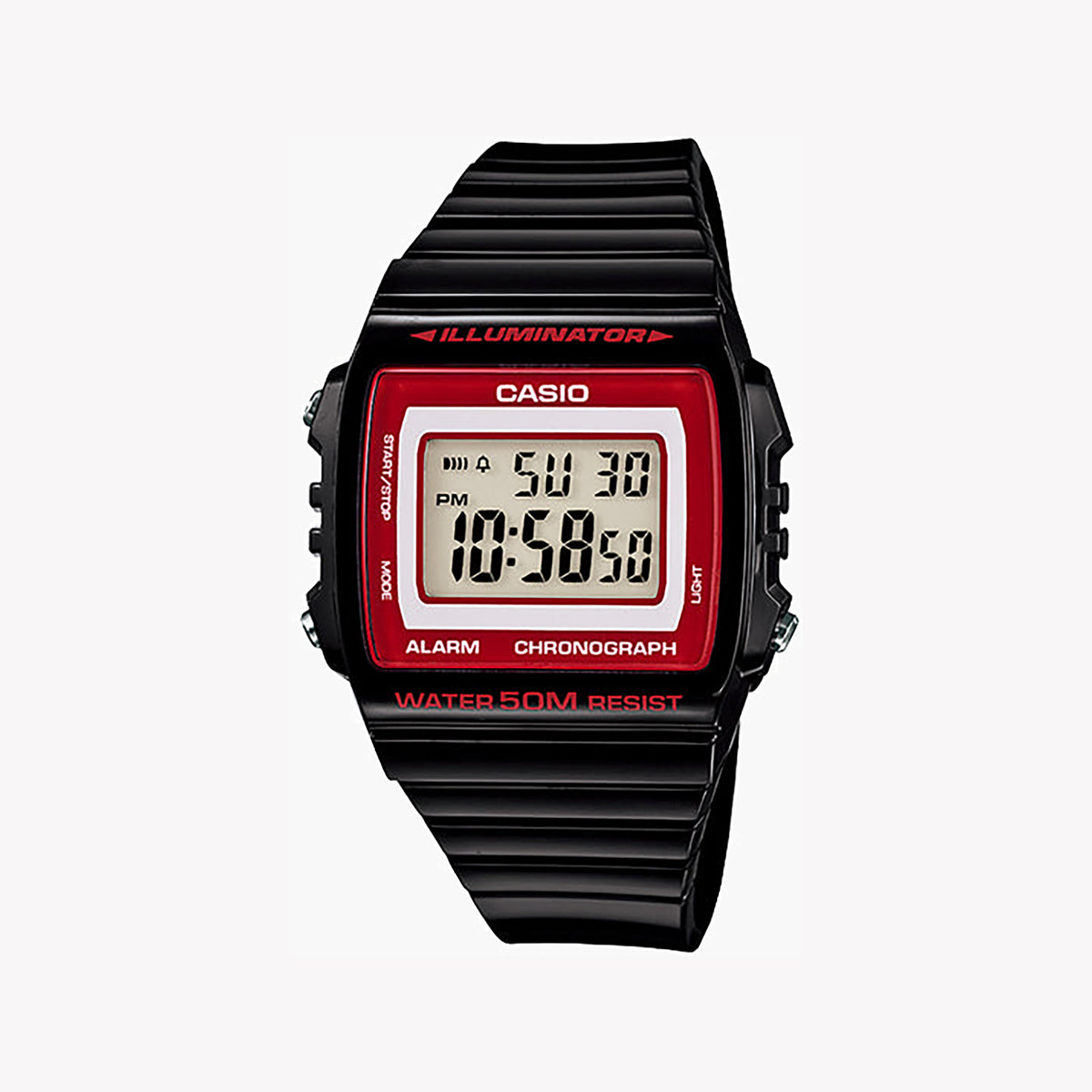 CASIO W-215H-1A2VDF - SPORTY SOPHISTICATION MEN'S WATCH WITH BLACK RESIN BAND AND DIGITAL DISPLAY