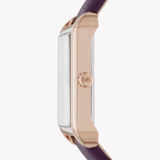 MICHAEL KORS MK2585 ROSE GOLD & PURPLE LEATHER - CHIC MODERN WOMEN'S WATCH-i-Watch-2