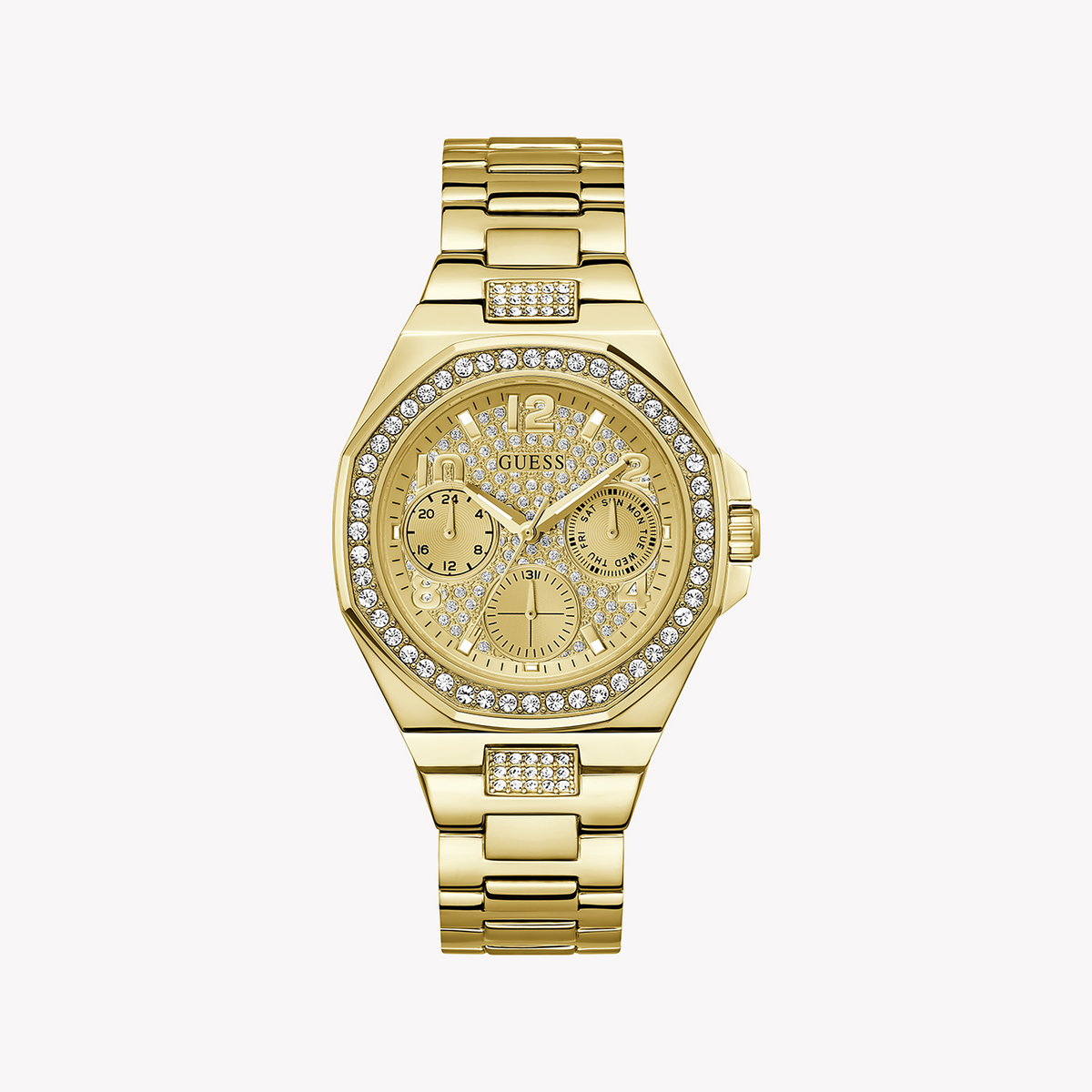 GUESS GW0777L2 - RADIANT GOLD SOPHISTICATION - Chic Women's Watch with Champagne Dial & Luxe Style
