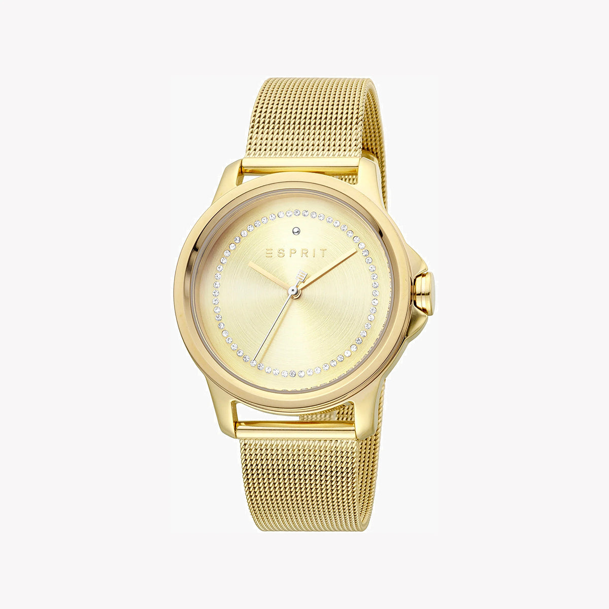 ESPRIT Women's Watch with Gold Stainless Steel Case and Gold Stainless Steel Band