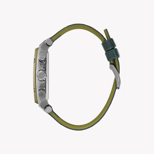 GUESS COLLECTION Y83011G9MF - BOLD GREEN VIBRANCE Men's Watch with Silver Case and Silicone Band-i-Watch-2