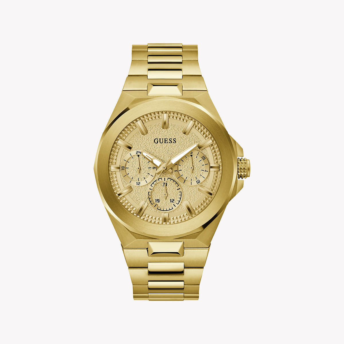 GUESS GW0798G2 - BOLD GOLD REFINED MEN'S WATCH with Recycled Steel & Water Resistance