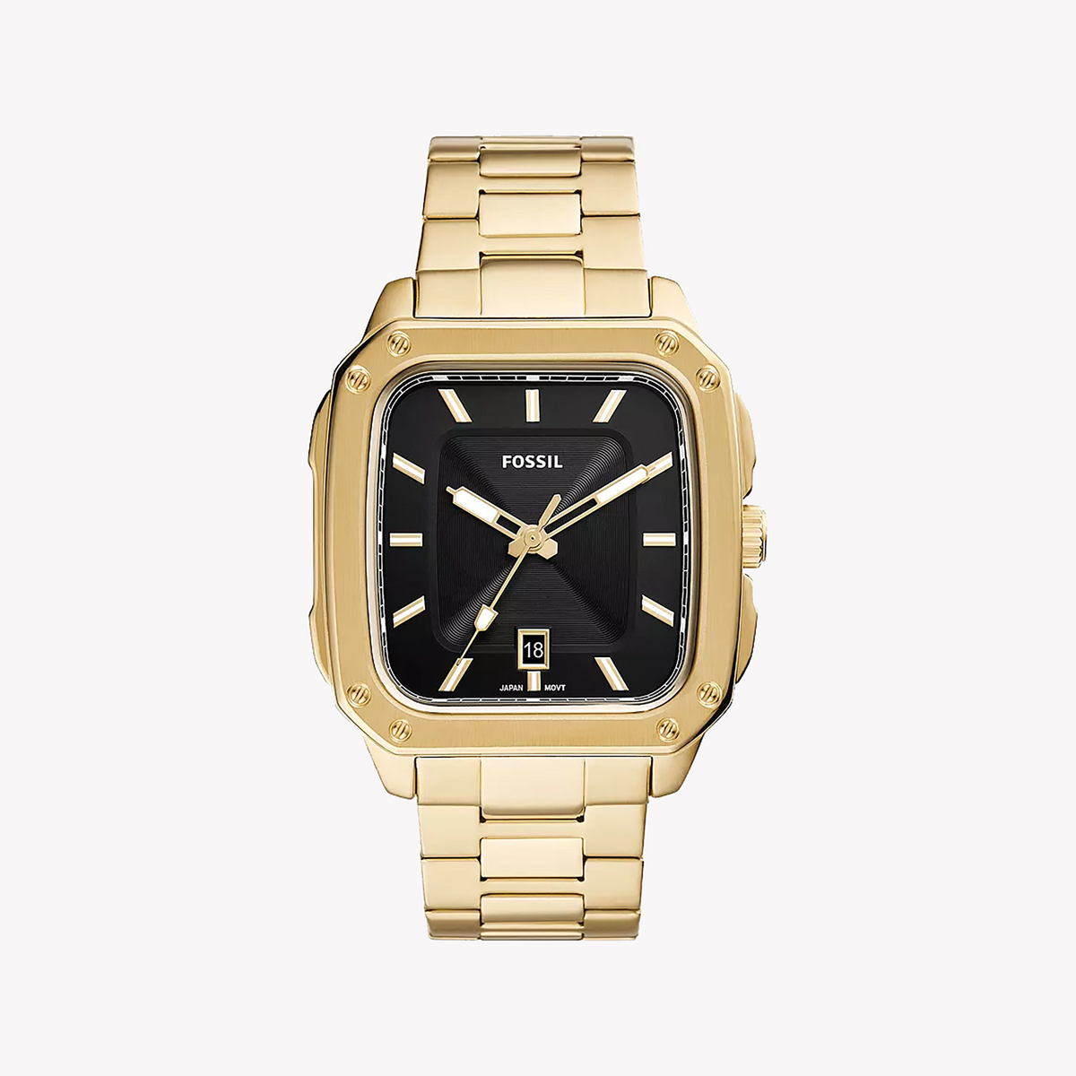 FOSSIL FS5932 GOLD CLASSIC - TIMELESS ELEGANCE MEN'S WATCH with Black Dial & Stainless Steel Band