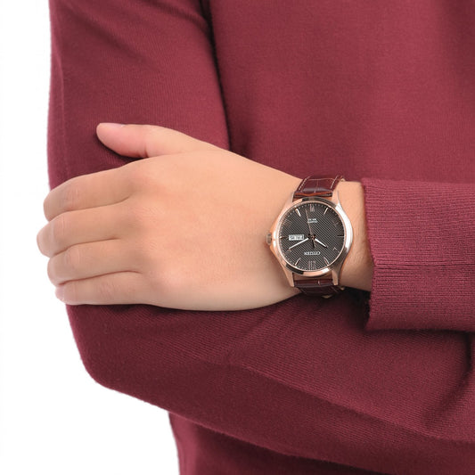 CITIZEN BF2023-01H - ELEGANT TIMEPIECE FOR THE MODERN MAN: Chronograph, Gold & Brown Leather-i-Watch-2