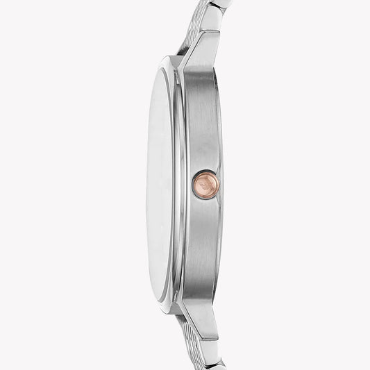 EMPORIO ARMANI AR80023 - ELEGANTLY TIMELESS WOMEN'S WATCH IN STAINLESS STEEL & WHITE DIAL-i-Watch-2