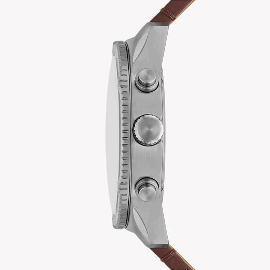 Fossil BQ2801 Men's Watch - Timeless Elegance with Green Dial & Brown Leather Strap-i-Watch-2