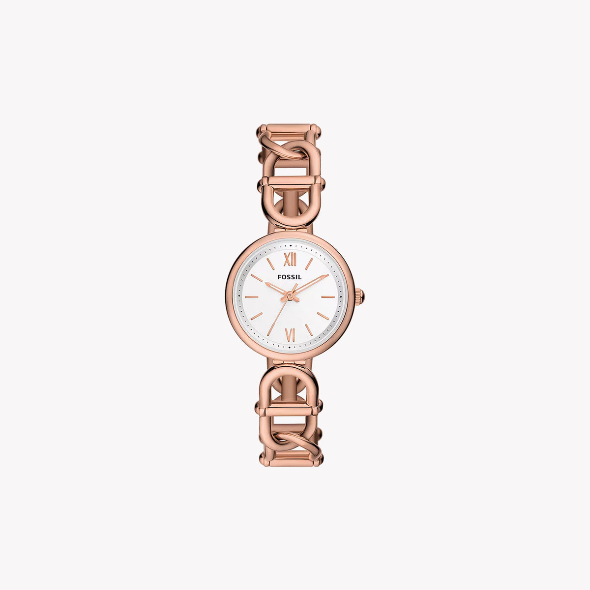 FOSSIL ES5273 ROSE GOLD ELEGANCE - TIMELESS WOMEN'S WATCH WITH SILVER DIAL & STAINLESS STEEL STRAP