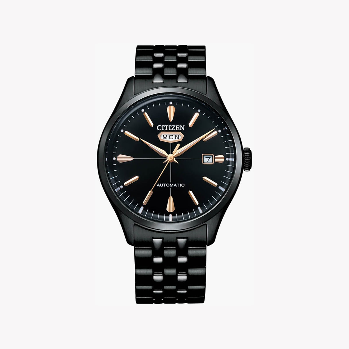 CITIZEN NH8395-77E BLACK STEEL AUTOMATIC - POWERFUL ELEGANCE FOR MEN'S STYLE