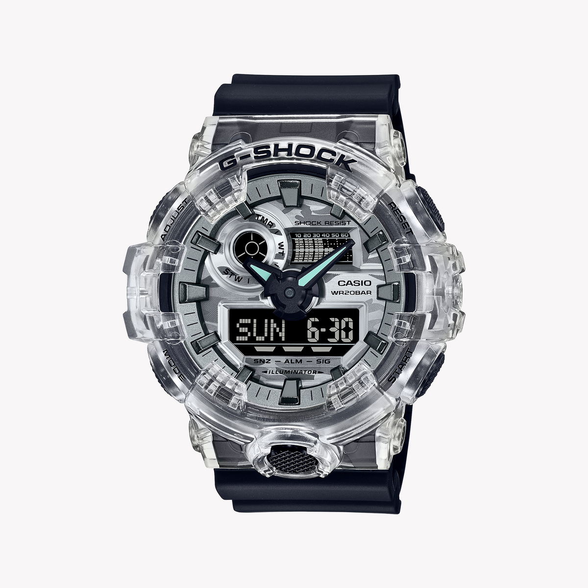 CASIO G-SHOCK GA-700SKC-1ADR BOLD ADVENTURE - MEN'S STYLISH TIMEPIECE WITH DIGITAL DISPLAY