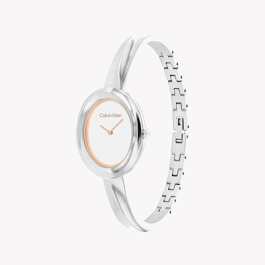 CK CALVIN KLEIN WOMEN'S TIMEPIECE - REFINED SILVER SOPHISTICATION WITH MODERN FUNCTIONALITY-i-Watch-2