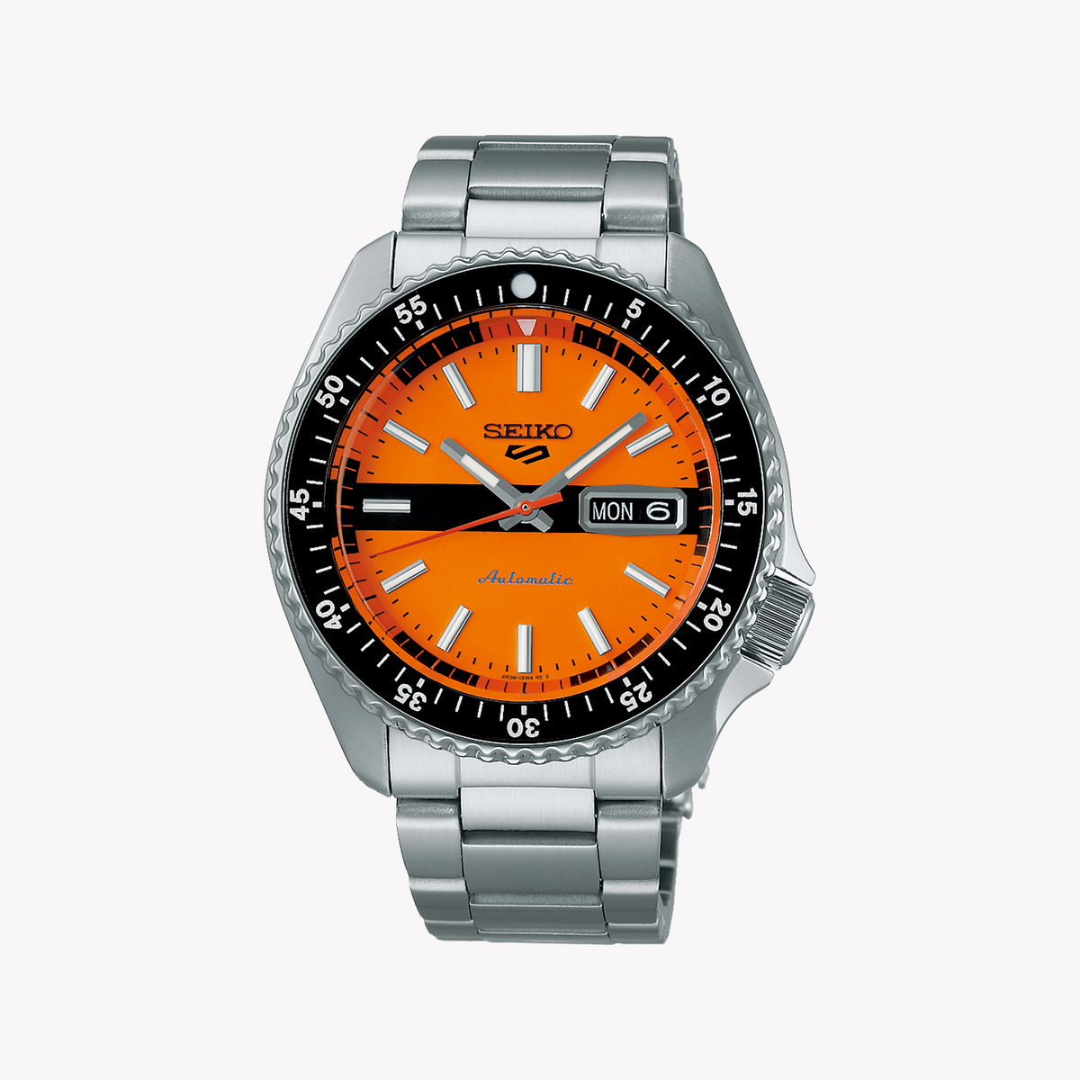 Seiko 5 SRPK11K1 Men's Automatic Watch - Orange Dial, 10 ATM-i-Watch