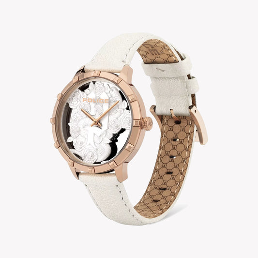 POLICE PL-16041MSR_01 - ELEGANT TIMEPIECE FOR THE MODERN WOMAN: GOLD CASE & WHITE DIAL-i-Watch-2