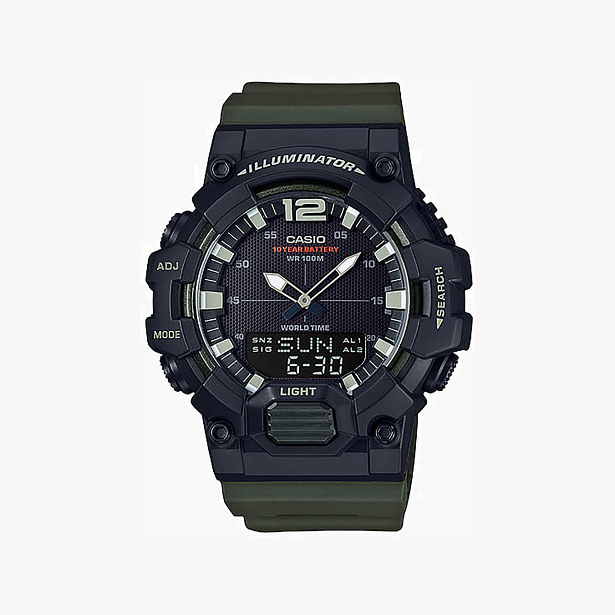CASIO HDC-700-3AV ADVENTURE READY - BOLD EXPLORER MEN'S WATCH with dark green band and black case